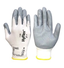 Ansell Hyflex Gloves Gray/White Pair Medium #8 Lot of 24