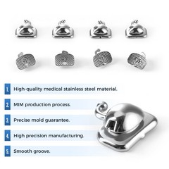 AZDENT 20set Dental Ortho Buccal Tubes Roth 0.022 1ST Molar monoblock Non-Conv