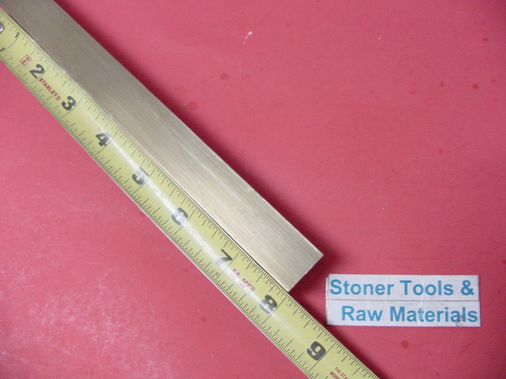 1/2″ x 1/2″ C360 BRASS SQUARE BAR 8″ long Solid .50″ Flat Mill Stock H02