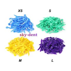 Dental Disposable Tooth Gap Wedges with End Hole Plastic Wave Shape Wedges 4Size