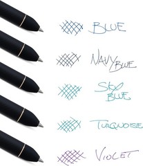 EnerGel Kuro Shades of the Ocean, Retractable Liquid Gel Pen, Assorted Ink