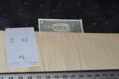 Tiger Maple Raw Wood Veneer Sheet 5 x 45 inches 1/42nd BLEMISHED 35139-62