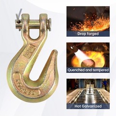 6 Pack G70 3/8″ Clevis Grab Hooks Tow Chain Hook Flatbed Truck Trailer Tie Down