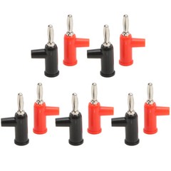 20PCS 4mm Banana Plug Stackable Solderless Banana Plug Connector For Securi FOD