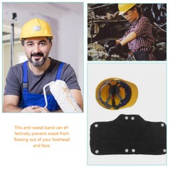 12PCS Black Hard Hat Sweatband Safety Sweatbands Washable Helmet