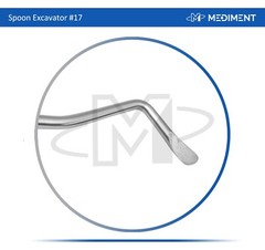 DENTAL PERIODONTAL INSTRUMENT SPOON EXCAVATOR # 17 8MM HOLLOW GRIP STAINLESS