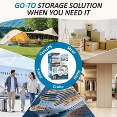 Vacuum Storage Bags, 80% Compression Vacuum Seal Space Saver Plastic Packagin…