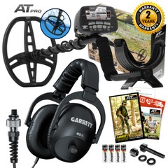 Garrett AT Pro Underwater Metal Detector, MS-2 Headphones, Pro Pointer AT Z-Lynk