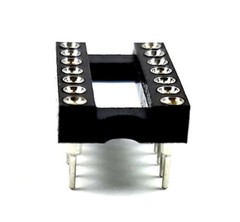 10PCS IC Sockets DIP-14 Machined Round Contact Pins Holes 2.54mm DIP14 DIP 14