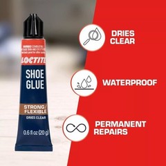 Loctite Shoe Glue 0.6 Oz. Flexible Adhesive Clear Tube New