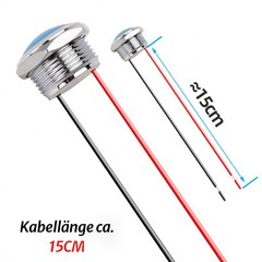 Metal Indicator Light LED Waterproof Small Line Power Signal Light AC/DC 3V-220V