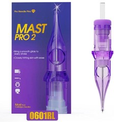 Mast Pro 2 Tattoo Cartridges for Super Artists, 20 Count Pro Needle Pins 0601RL