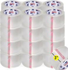 PERFECTAPE 3in Heavy Duty Packing Tape, 24 Rolls, Clear, 2.7 Mil, 65 Yards
