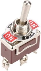 Silver Contact Heavy Duty 20A 125V 15A 250V SPST 3 Terminal Pin (ON)-OFF-(ON) Mo