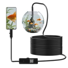 Endoscope Camera with Light, 1920P HD Borescope Camera with 6 LED Lights 16.4ft