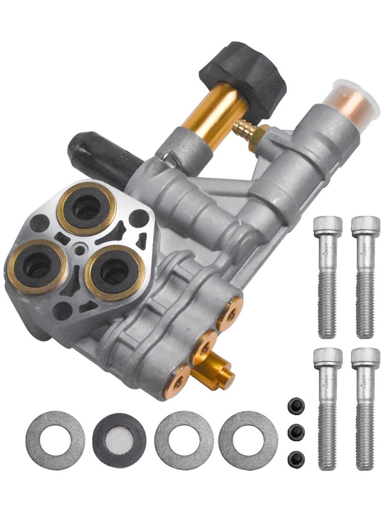 Pressure Washer Pump Manifold Kit 7108366 With Mounting Bolt Washer Pump Sliver