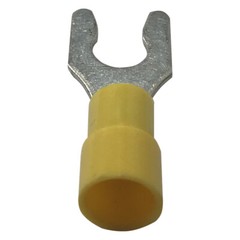 (100) Vinyl Insulated Spring Spade Terminal 12-10 AWG #10 Stud Wire Connector