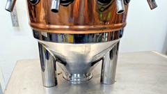 Vintage Copper And Stainless-Steel Beer / Beverage Tower With 4 Spouts 26” x 14”