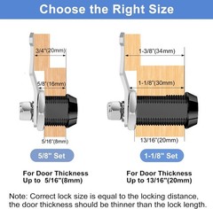 Harbor Freight Tool Cart Lock – Zinc Alloy (5/8 Inch 1 Pack-Black) – Hook Cam