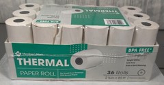 Thermal Credit Card Machine Paper Rolls 2 1/4″ x 85′ 36 Count
