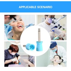 100 Pcs Dental Rubber Prophy Teeth Polish Polishing Cups Latch Type Brushes blue