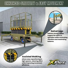 TYPHON xFlex-2037W Walk-Behind Scissor Lift 1102 lbs load capacity Electric 110V