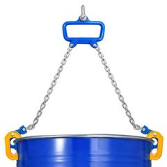Chain Drum Lifter | 2200 Lbs Vertical Drum Clamp Barrel Lift with Self-Lock H…