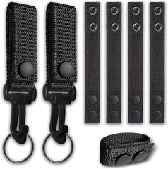 6Pcs Nylon Duty Belt Keepers for Duty Belt, Tactical Belt Loop Clip Molle Key Ho