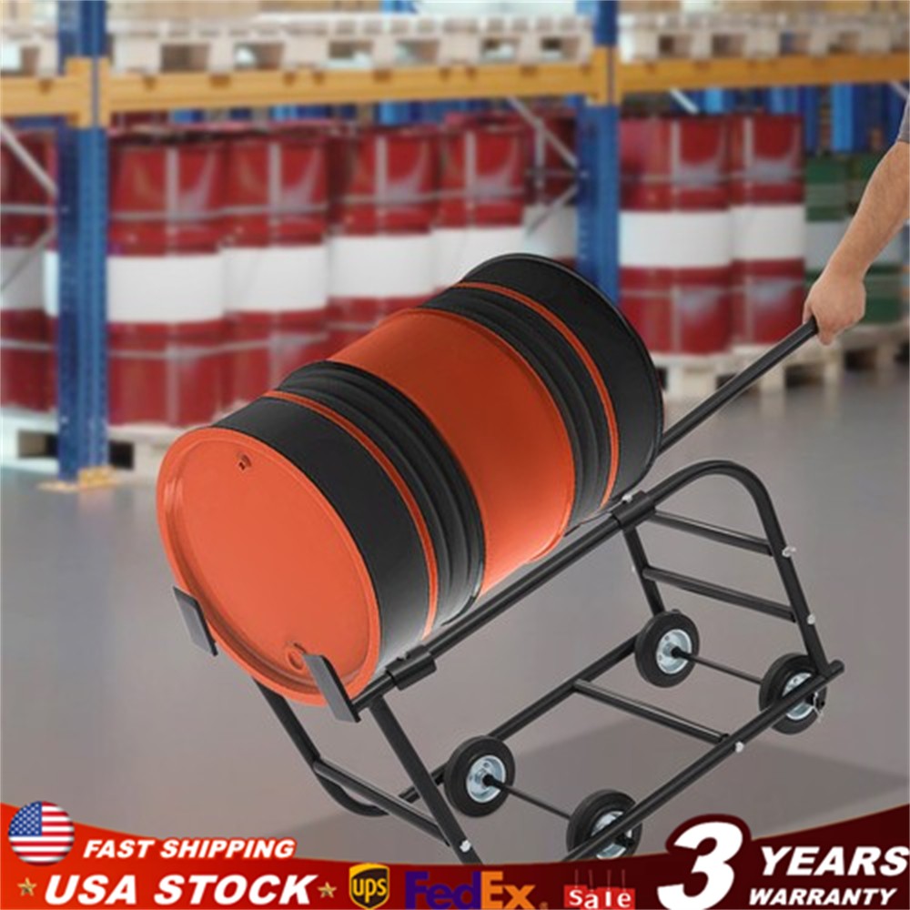 TFCFL 55 Gallon Drum Cradle, Movable Drum Cradle Drum Stand 600-pound Capacity,