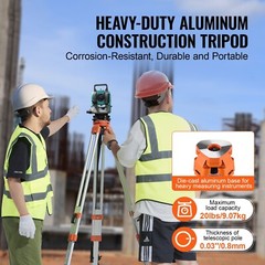 VEVOR Laser Level Tripod Stand 5/8″-11 Thread 16.53-65.55 in Height Adjustment