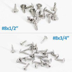 #8 x 1/2 Sheet Metal Screws 120PCS 410 Stainless Steel Truss Head Fast Self…