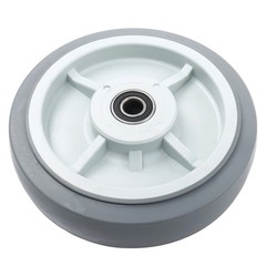 4 Pack 8″ Caster Wheels Replace Polyurethane 1/2″ Axle Hole 900 Pounds Gray