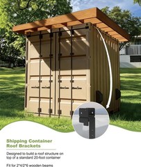 Shipping Container Roof Brackets Fit for 20 FT Shipping Containers | Wood Truss