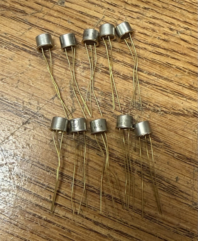 (10) 2N440 2N440A Germanium NPN ETCO Transistors NOS Gold Leads