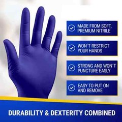 100 4mil NITRILE Disposable Blue Medical Exam Gloves Latex Powder Free S M L XL