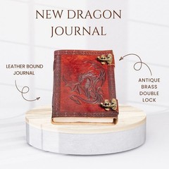 Vintage Brown Leather Sketchbook Journal – 5×7, 200 Pages – B1G1 Free