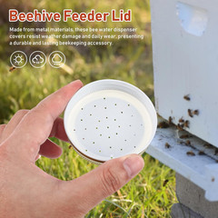 Bee Feeder Lids for Mason Jar- 8Pcs Metal Bee Feeders Entrance Beehive Lid- Beeh
