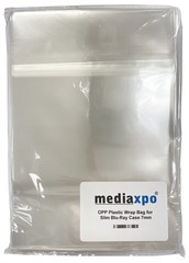 100 PREMIUM SLIM GLOSSY Black 4K Blu-Ray Single Cases 7MM & 100 OPP Bags