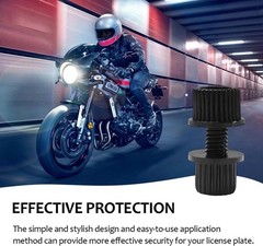 16PCS Nylon Motorcycle License Plate Screws Frame Holder Bolts & Nuts Plastic