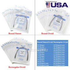 AZDENT Dental Ortho Braces Brackets Mini Roth MBT /Niti Super Elastic Arch Wires
