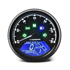 Multifunction Digital Motorcycle Speedometer Tachometer Odometer Gauge 80 Cha…