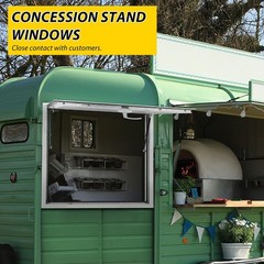 Concession Trailer Serving Window 36″ x 36″ 60″ x 36″ Food Truck Service Window