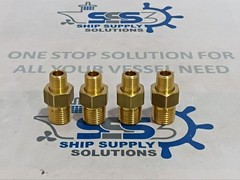 Brass Male Hex Nipple Adapter Threaded Pipe Fitting Connector BSP/NPT (Set of 4)