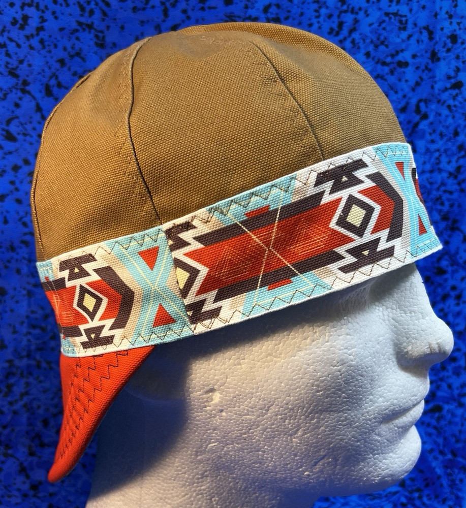 NWOT Welding Nation men’s 8-panel tan cotton duck canvas fitted cap 7 1/8 (23″)