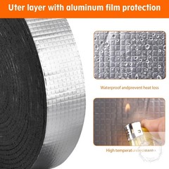Pipe Insulation Wrap – 2″ Wide X 33 Ft Outdoor Pipe Foam Insulation Tape Self Ad