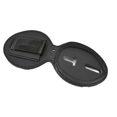 Concealed Carry Permit Badge Clip + Neck Chain Recessed Leather CCW No Badge