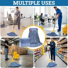 KLEEN HANDLER Blended Loop End Heavy Duty Mop Head Replacement, Wet Mop Refil…
