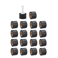 Cast Narrow Banding Stretch Wrap 3″x1000′ 80 Gauge Black Shrink Film 18 Rolls
