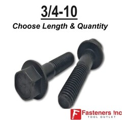 3/4-10 Grade 8 Flange Frame Bolt Black Phosphate & Oil (All Sizes & Qty’s) 3/4″