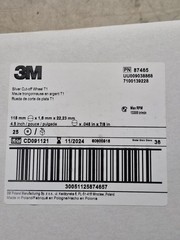 3M™ Silver Cut-Off Wheel, 87465, 36, T1, 4-1/2 in x 0.045 in x 7/8 in 25 pieces